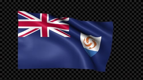 Anguilla Flag Waving Animation