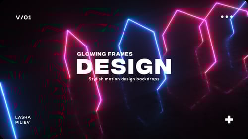 Neon Glowing Octagon Tunnel Loop