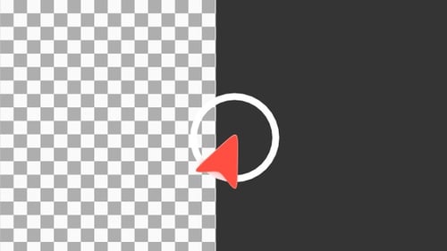 3D Animation of Classic Computer Arrow Cursor for Desktop UI | Alpha Channel
