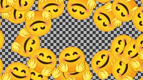 Cheerful Hugging Emoji Countdown Animation