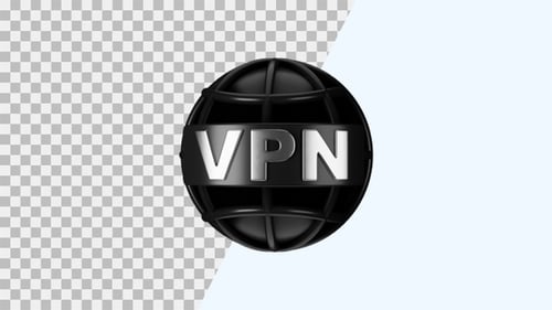 Animated 3D VPN Globe for Secure Global Network Services