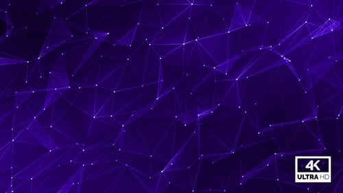 Purple Digital Futuristic Polygon Background Looped V7