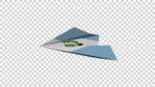 Guatemala Flag Paper Airplane