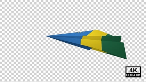 Paper Airplane Of Rwanda Flag V2