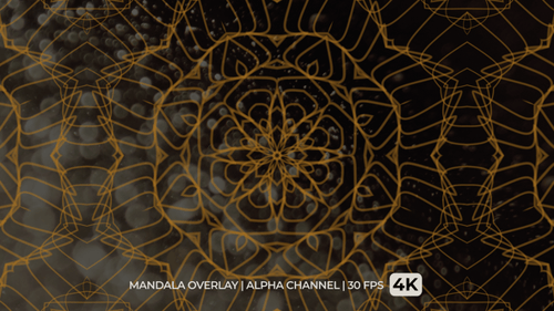 Abstract Gold Geometric Pattern On Transparent