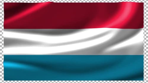 Realistic Waving Luxembourg Flag Motion Background