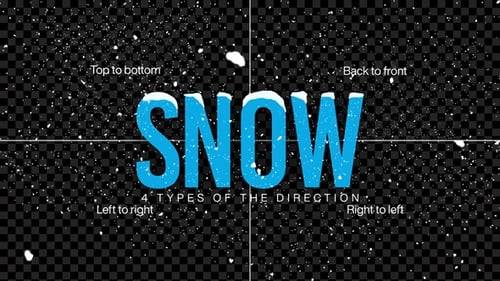 Realistic Falling Snow Particles Animation