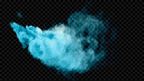 Abstract Fluid Smoke Transition Element in Turquoise