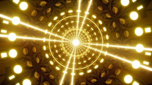 Flashing Lights Yellow Modern Pattern Vj Loop
