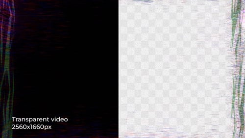 Digital Glitch Horizontal Frame Overlay Transition