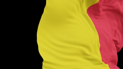Realistic Waving Flag Alpha Channel Element