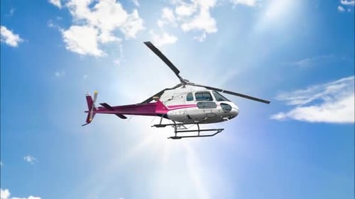 Realistic Flying Helicopter Alpha Channel