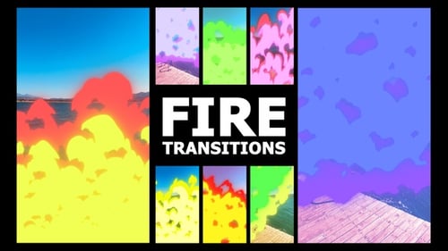 Fire Vertical Transitions 06 Motion Graphics