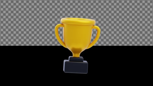 3D Back to School Trophy Animation | Alpha Loop