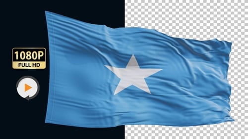 Somalia Flag Hd Loop Alpha