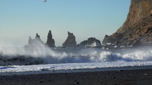 Iceland. Winter. Wonders of our planet. Golden Circle. Beauty of waterfalls, glaciers and geysers.