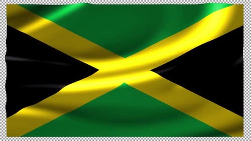 Waving Jamaican Flag Transparent Background