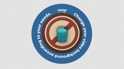 3D Animation Fasting Concept – No Eating Or Drinking Symbol Loop No Background