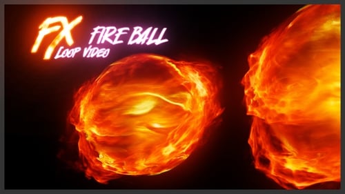 Looping Fiery Energy Orb Animation