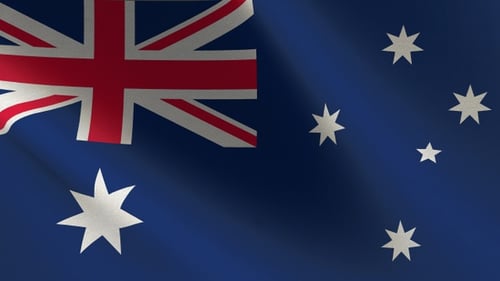 Australian Flag Waving Seamless Fabric Loop