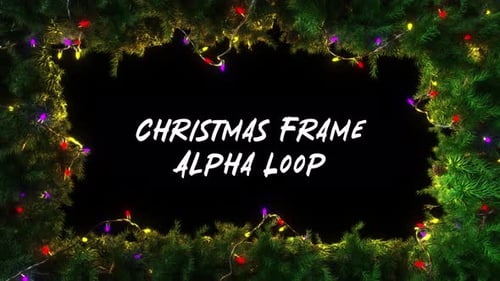 Festive Christmas Tree Frame with Holiday Lights