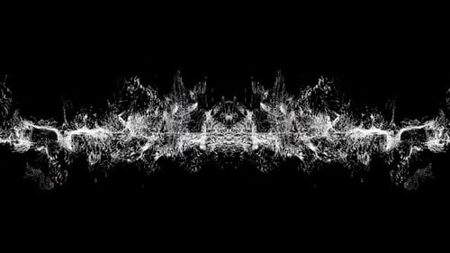 Dynamic Particle Audio Waveform Visualizer on Black