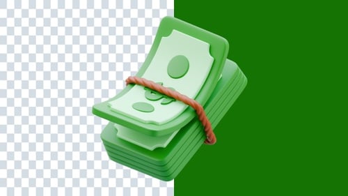 Cash Money 3D Animations | Alpha Channel