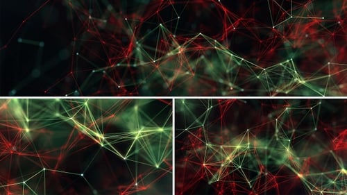 Abstract Digital Network Connections Loop