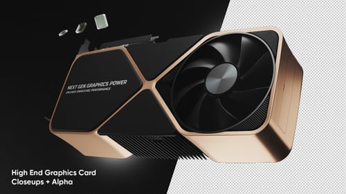 High End GPU Closeups with Alpha