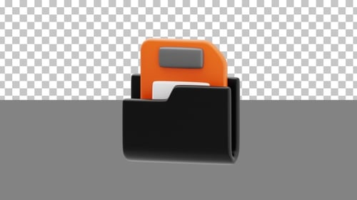 Animação 3D do salvamento de dados | Alpha Channel