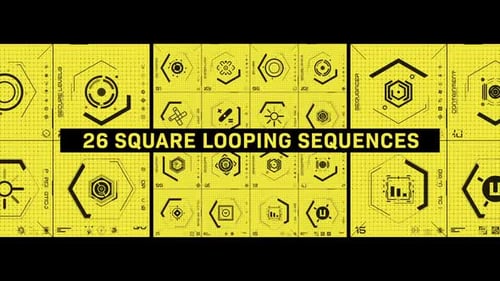 Yellow & Black Icon Panels Pack