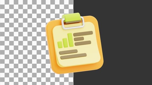 3D-Animation des Geschäftsberichtsdokuments | Alpha Channel