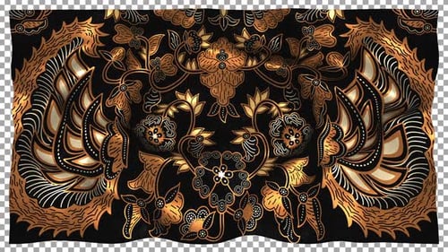 Tela con estampado de seda étnica de Indonesia Wave Alpha Songket Batik Sidomukti Jogjakarta Java Jawa