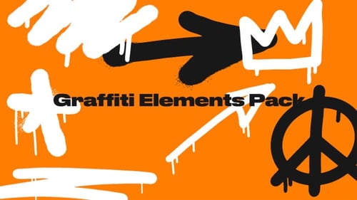 Grunge Graffiti Element Pack for Urban Video Projects