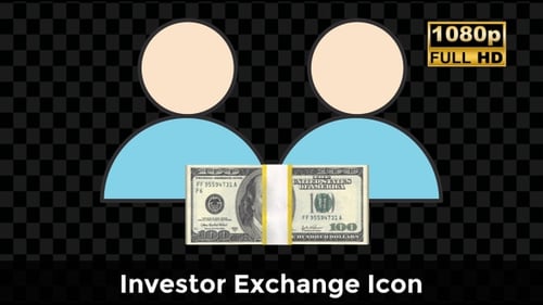 Animated Money Stack Rotation Between People Icons