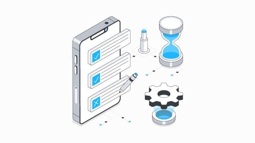 Task Management Isometric Animation Alpha Channel