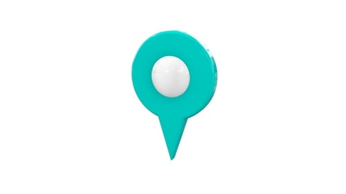 Bouncing 3D Location Pin Icon Animation