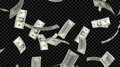 Flying Money Usd Dollar Alpha Loop