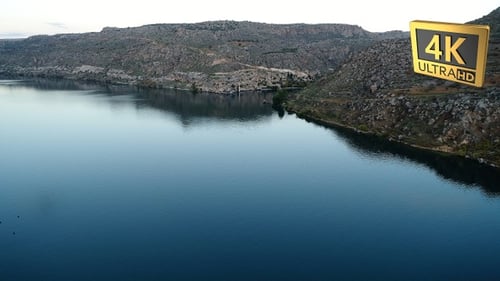 Aerial View Picturesque Scene Of Great Canyon Of Lake In Turkey 2