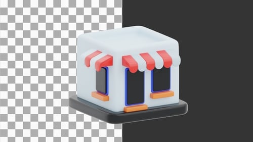 3D Animation of Small Local Shop | Alpha Channel