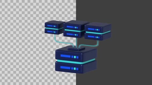 3D Animated Data Integration Icon
