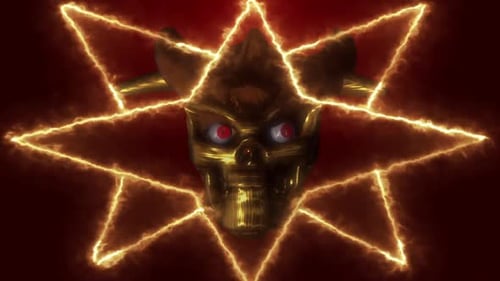 Skull Animation with Fiery Pentagram Effects 3