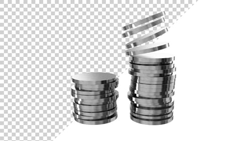 Plain Silver Coins Tower V2