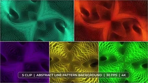 Dynamic Abstract Neon Line Pattern Motion Background