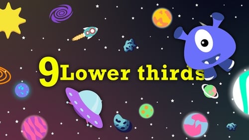 Cartoon Space Lower Thirds Pack