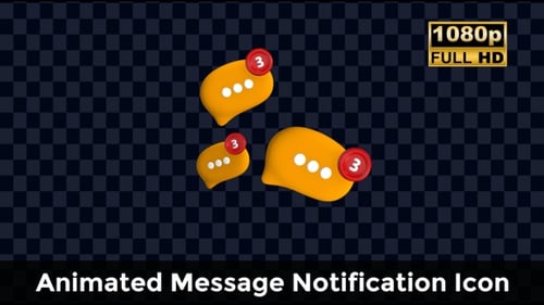 Bouncing 3D Message Chat Notification Bubbles Icons Animation
