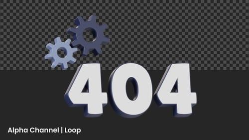 Animação de erro 3D 404 | Alpha Loop