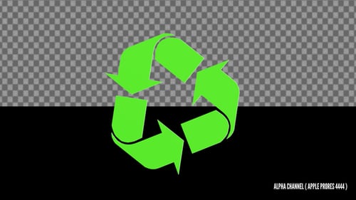 Animated Recycling Symbol Icon Motion