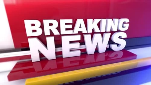 Dynamic Breaking News 3D Title Opener for Broadcasts