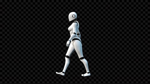 Robot Walking Animation Side View